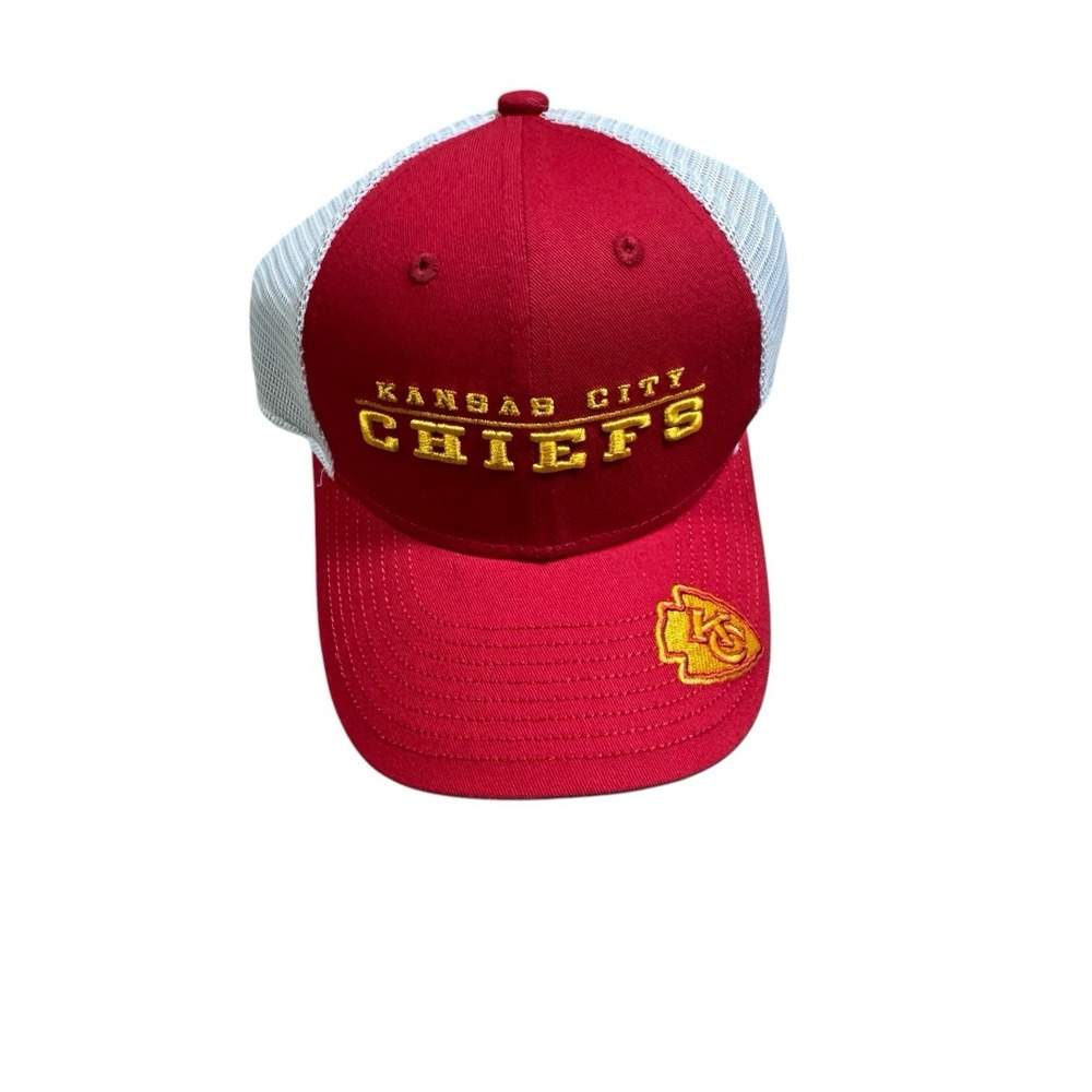 Kansas City Chiefs Football Ball Cap Hat‎ Red Snap Back Official NFL Brand
